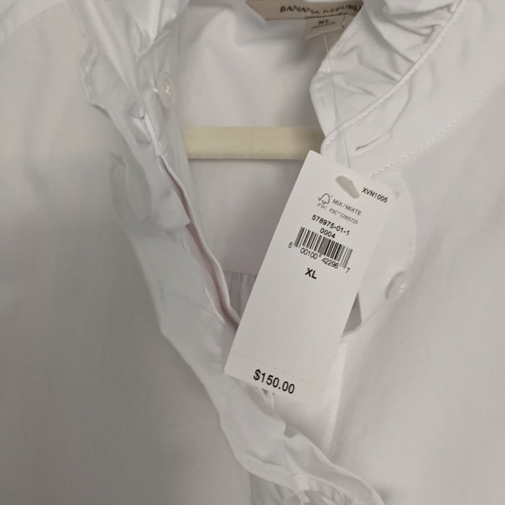 Banana Republic Marci Poplin Ruffle Mini Dress